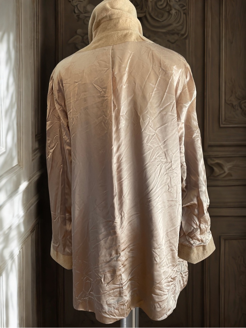 FLEURETTE Vintage 90s 100% Camel Hair Coat Jacket USA Union Tan Sz 12 Mid Length - Picture 12 of 16